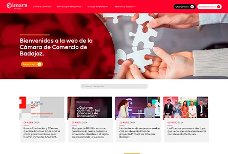 rediseño web camara comercio badajoz