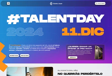 diseño web evento #TalentDay Badajoz